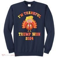 Trump Make Thanksgiving Great Again IM Thankful Trump Won Sweatshirt thumb 0