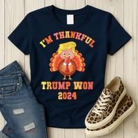 Trump Make Thanksgiving Great Again IM Thankful Trump Won Women's T-Shirt thumb 3
