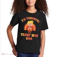 Trump Make Thanksgiving Great Again IM Thankful Trump Won Kids T-Shirt thumb 2