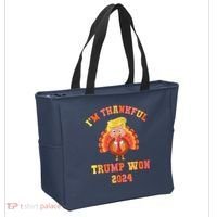 Trump Make Thanksgiving Great Again IM Thankful Trump Won Tote Bag thumb 2