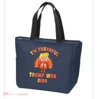 Trump Make Thanksgiving Great Again IM Thankful Trump Won Tote Bag thumb 3