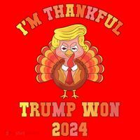 Trump Make Thanksgiving Great Again IM Thankful Trump Won Santa Hat thumb 1