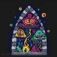 Trippy Mushrooms Doggie Tank thumb 4