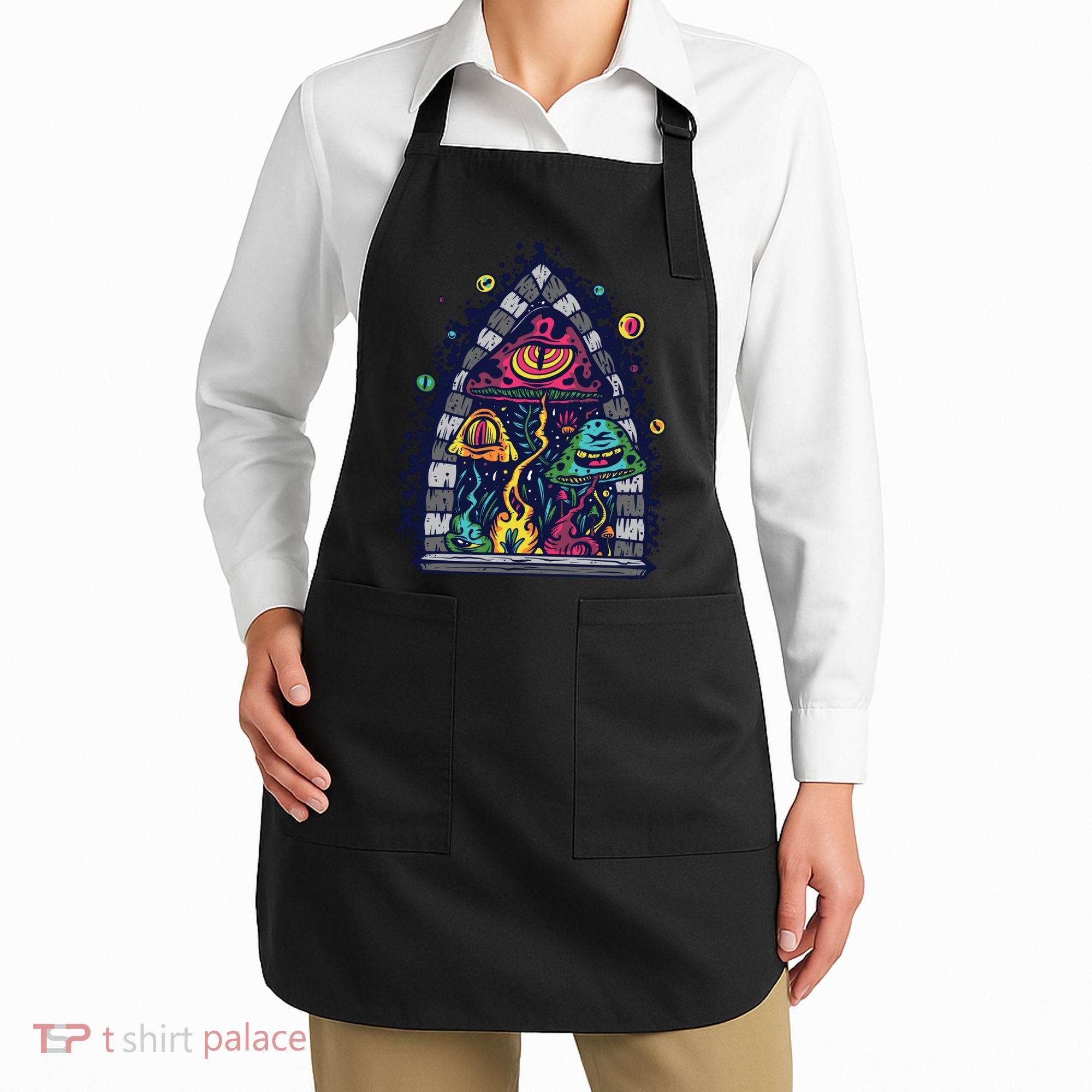 Trippy Mushrooms Apron