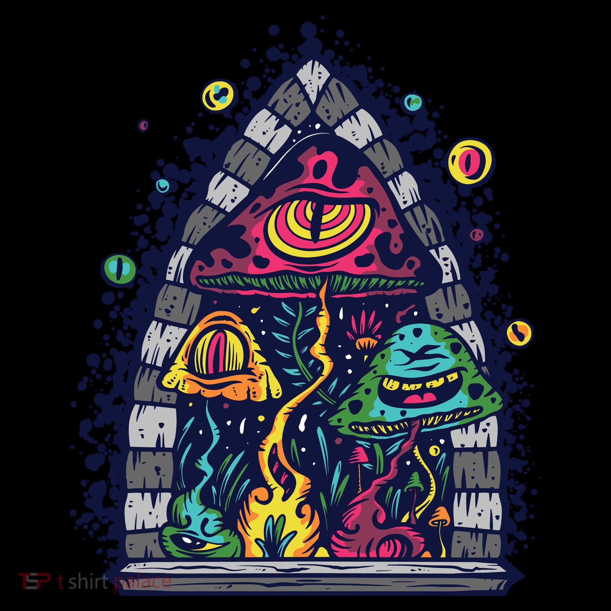 Trippy Mushrooms Backpack