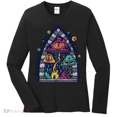 Trippy Mushrooms Women's Long Sleeve Shirt