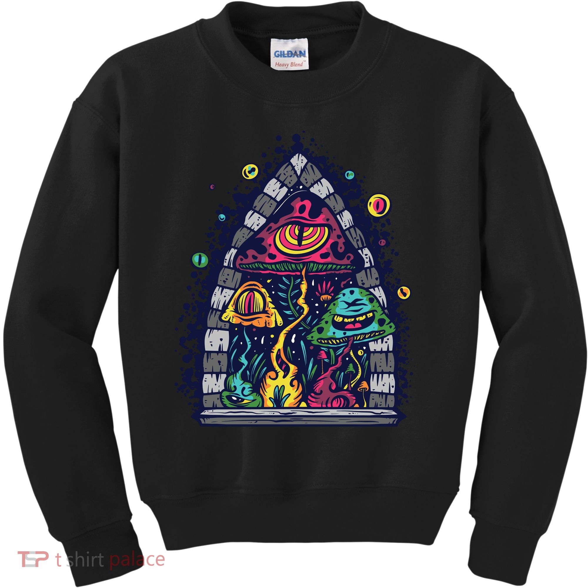 Trippy Mushrooms Kids Sweatshirt