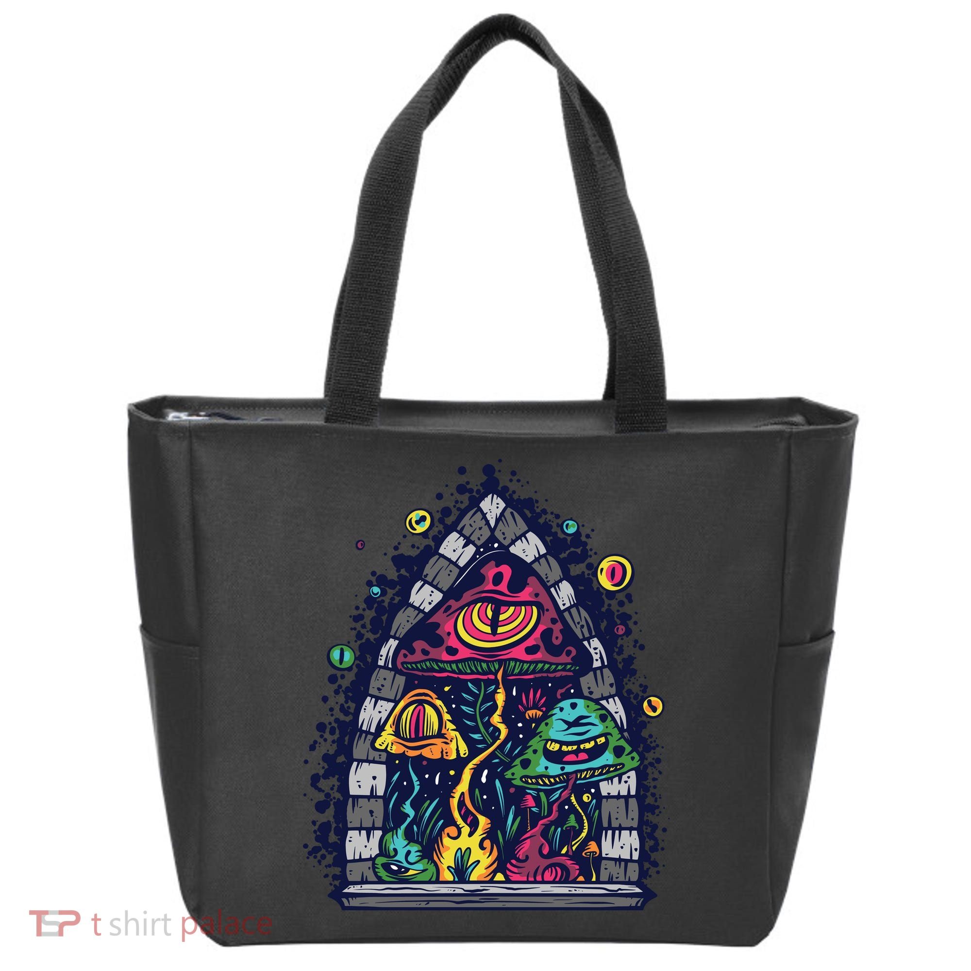 Trippy Mushrooms Tote Bag