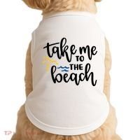 Take Me To The Beach Cute Vacation Doggie Tank thumb 0
