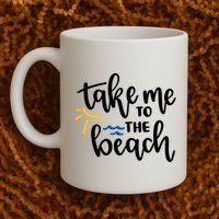 Take Me To The Beach Cute Vacation Coffee Mug thumb 2
