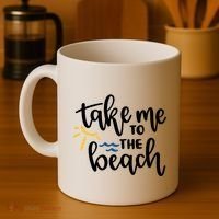 Take Me To The Beach Cute Vacation Coffee Mug thumb 4