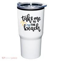 Take Me To The Beach Cute Vacation Tumbler thumb 0