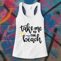 Take Me To The Beach Cute Vacation Women's Tank Top thumb 3