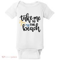 Take Me To The Beach Cute Vacation Baby Bodysuit thumb 0