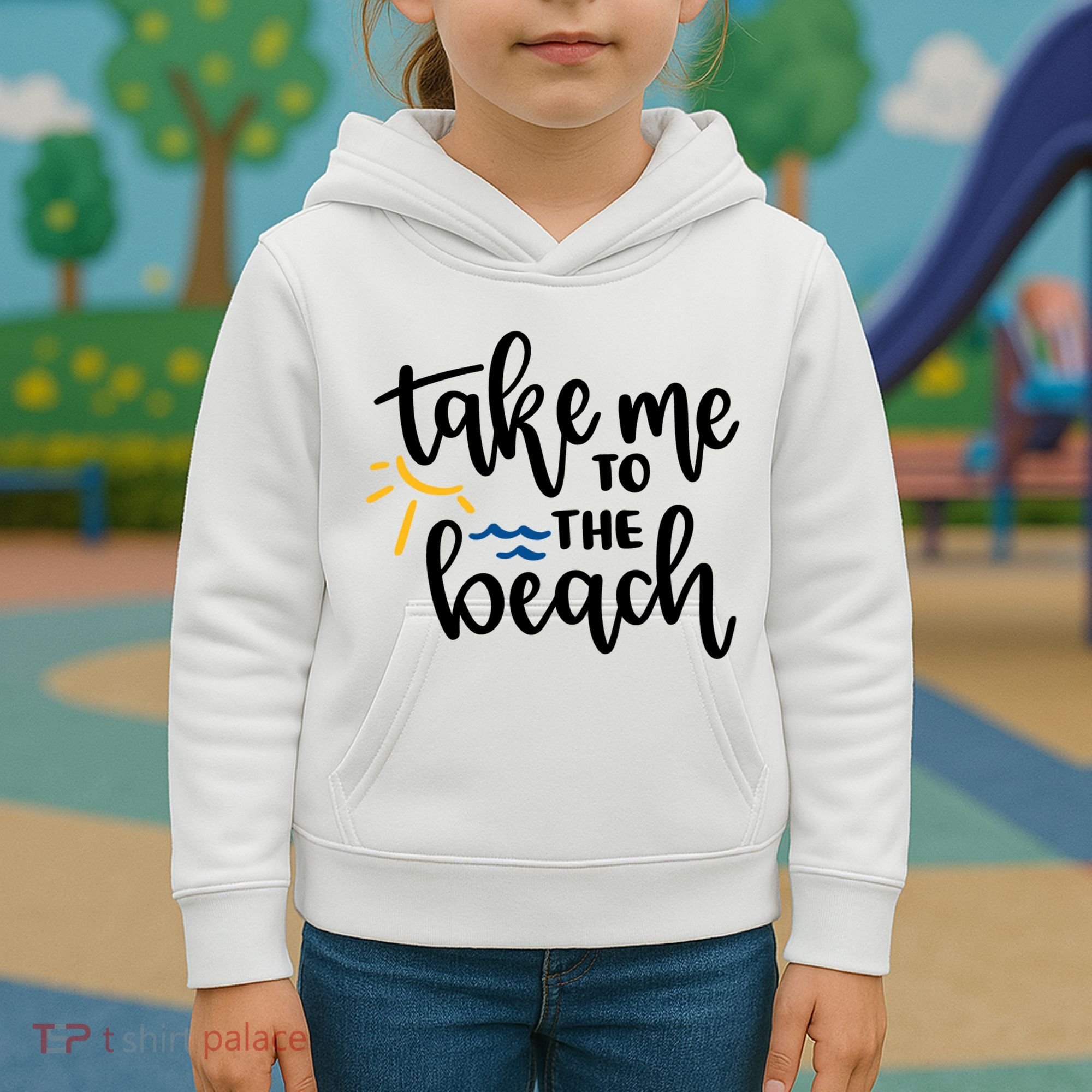 Take Me To The Beach Cute Vacation Kids Hoodie