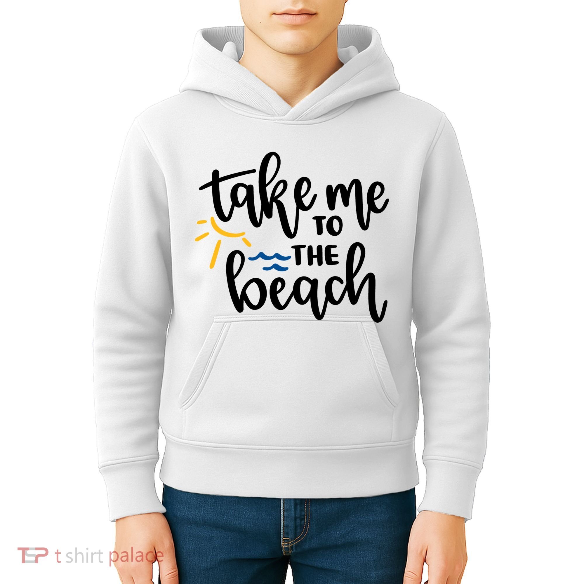 Take Me To The Beach Cute Vacation Kids Hoodie