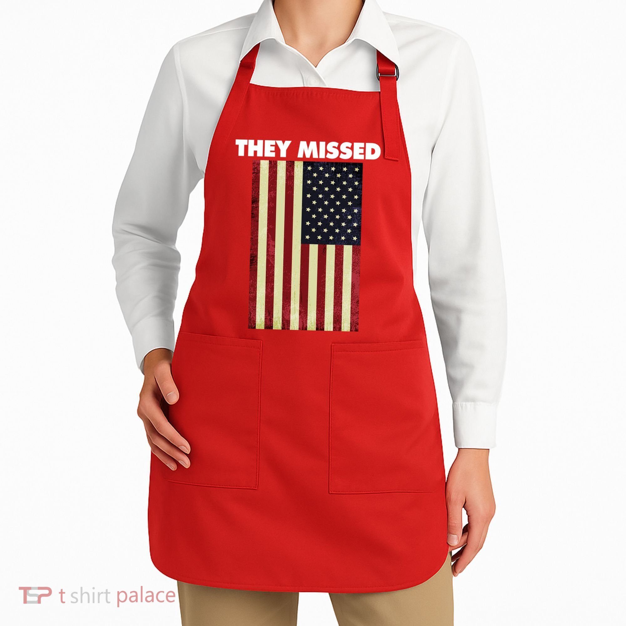 They Missed Trump Rally Shooting Gun Shot Apron