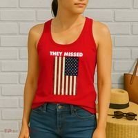 They Missed Trump Rally Shooting Gun Shot Women's Tank Top thumb 2