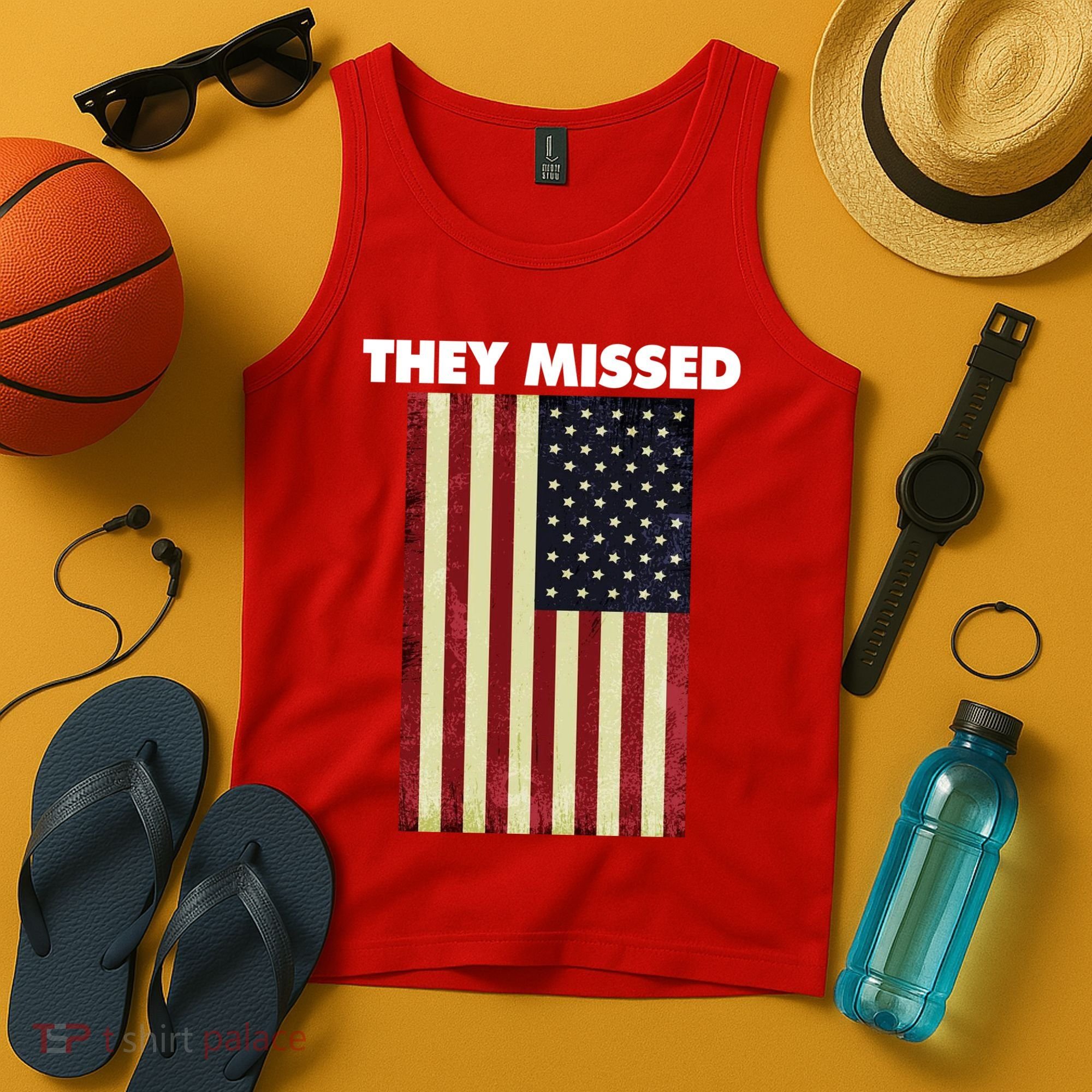 They Missed Trump Rally Shooting Gun Shot Tank Top