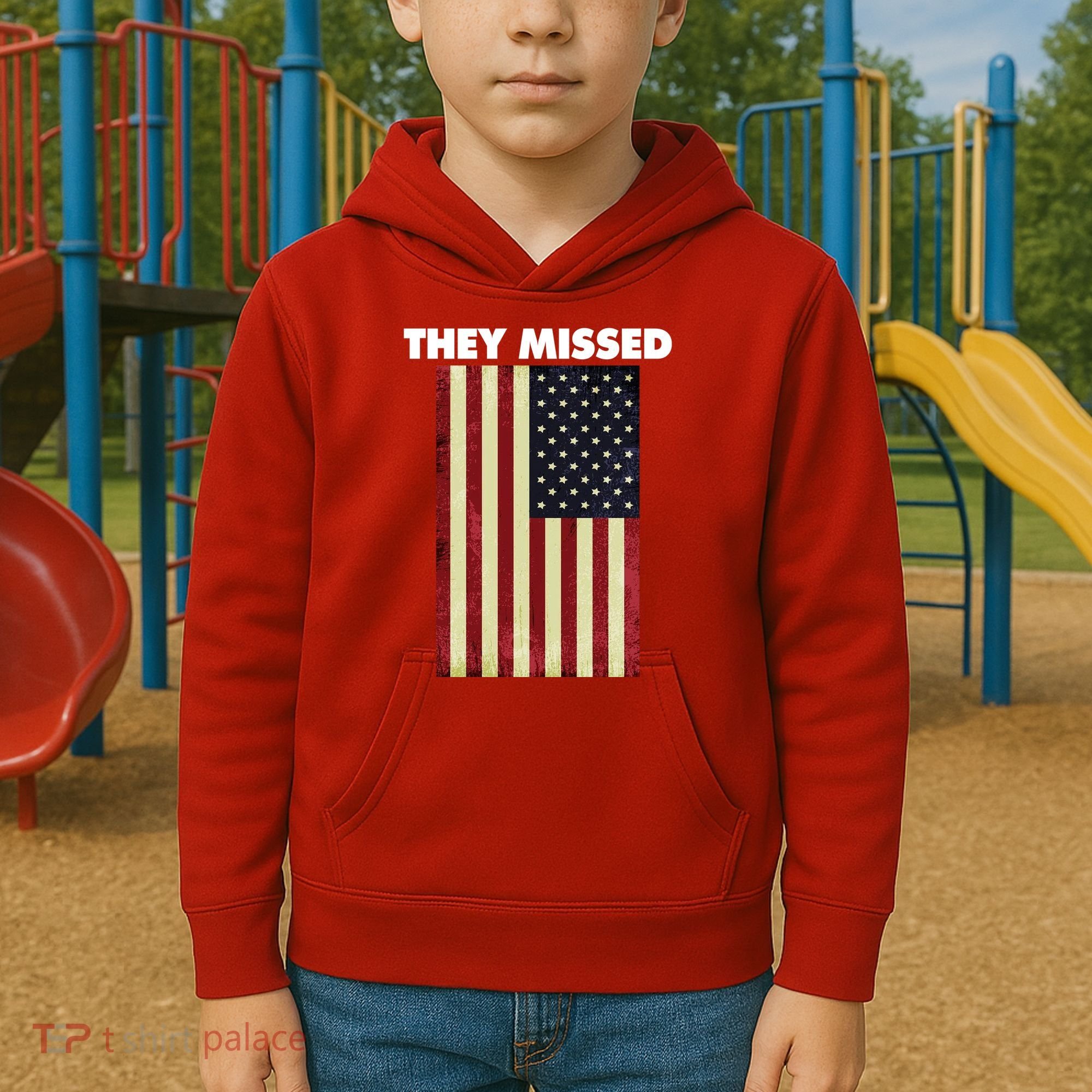 They Missed Trump Rally Shooting Gun Shot Kids Hoodie