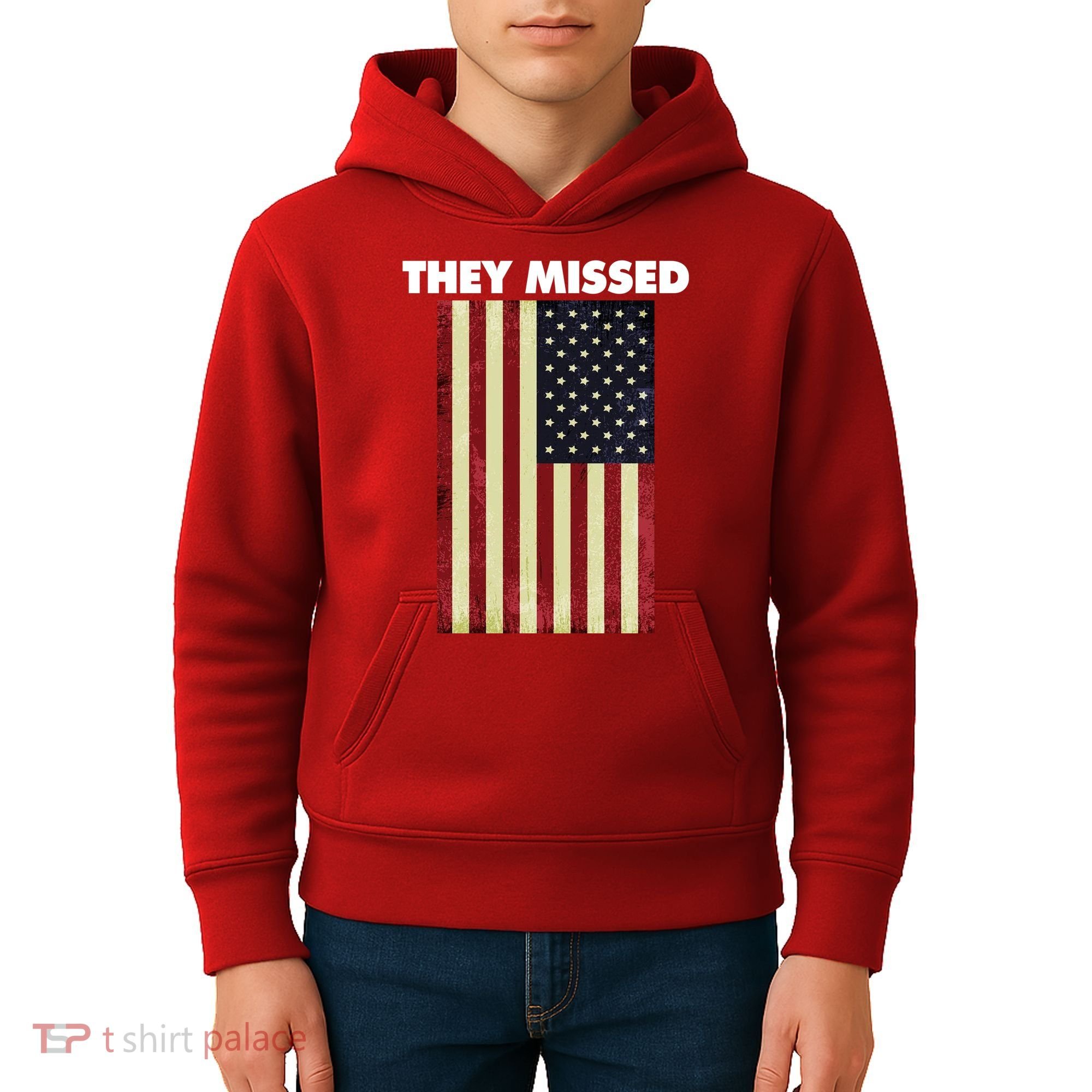 They Missed Trump Rally Shooting Gun Shot Kids Hoodie