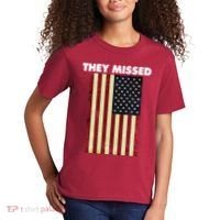 They Missed Trump Rally Shooting Gun Shot Kids T-Shirt thumb 2