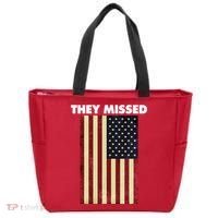 They Missed Trump Rally Shooting Gun Shot Tote Bag thumb 0