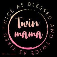 Twin Mama Twice As Blessed And Twice As Tired Funny Twin Mom Gift Coffee Mug thumb 5