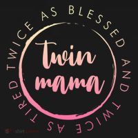 Twin Mama Twice As Blessed And Twice As Tired Funny Twin Mom Gift Women's Hoodie thumb 2