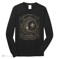 The Moon Tarot Card Goth Emo Occult Graphic Long Sleeve Shirt thumb 0