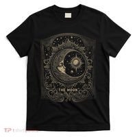The Moon Tarot Card Goth Emo Occult Graphic T-Shirt thumb 0