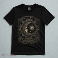 The Moon Tarot Card Goth Emo Occult Graphic T-Shirt thumb 5