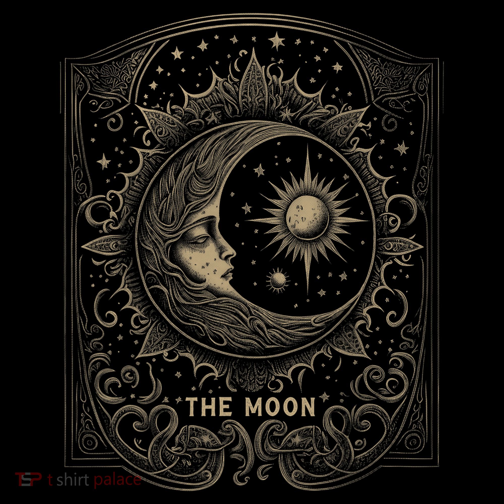 The Moon Tarot Card Goth Emo Occult Graphic Coaster