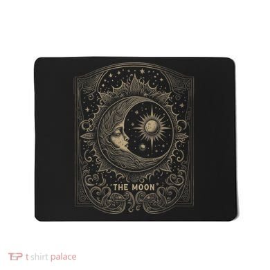 The Moon Tarot Card Goth Emo Occult Graphic Mousepad
