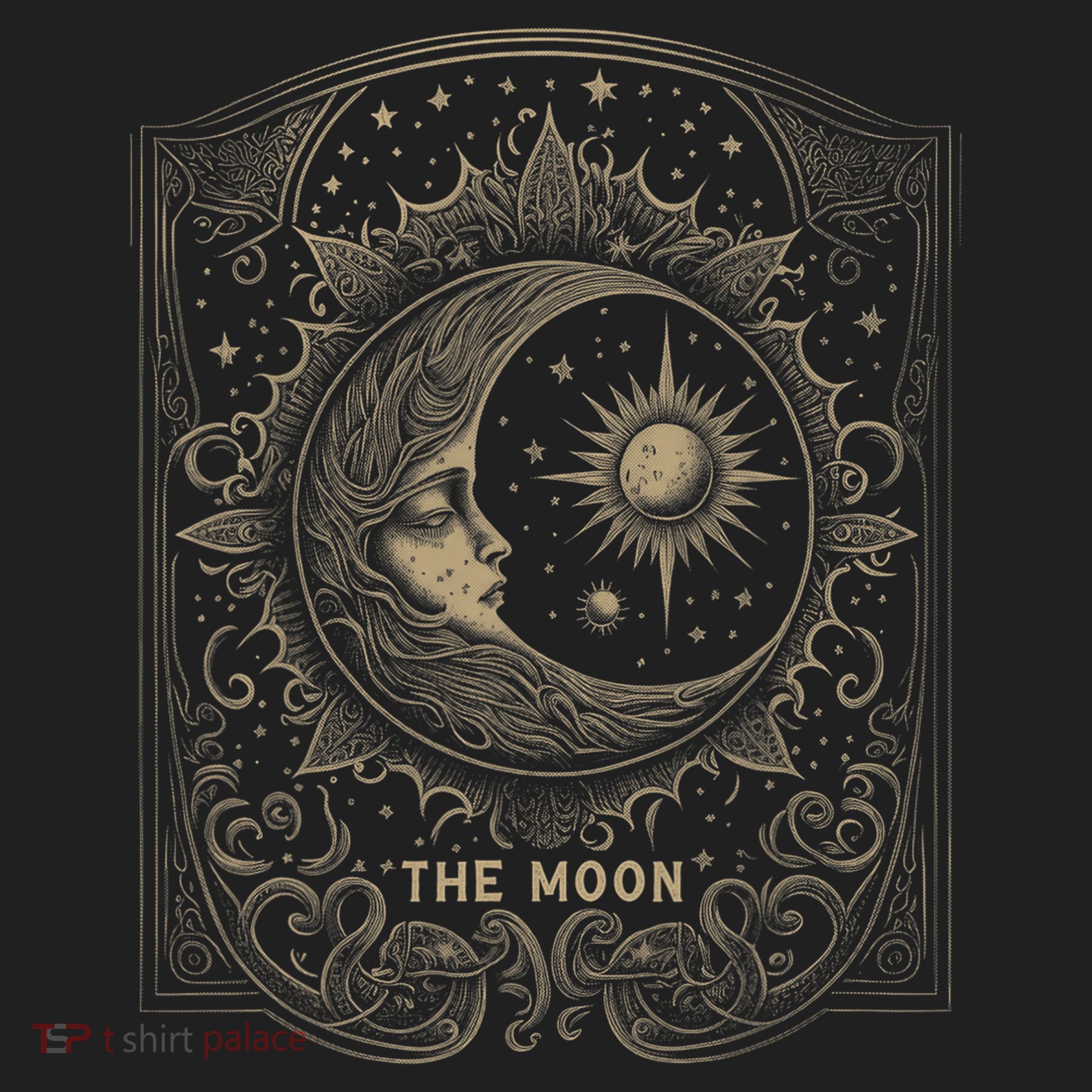 The Moon Tarot Card Goth Emo Occult Graphic Hat