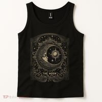 The Moon Tarot Card Goth Emo Occult Graphic Tank Top thumb 2