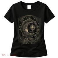 The Moon Tarot Card Goth Emo Occult Graphic Women's T-Shirt thumb 0