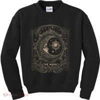 The Moon Tarot Card Goth Emo Occult Graphic Kids Sweatshirt thumb 0