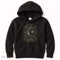 The Moon Tarot Card Goth Emo Occult Graphic Kids Hoodie thumb 0