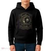 The Moon Tarot Card Goth Emo Occult Graphic Kids Hoodie thumb 4