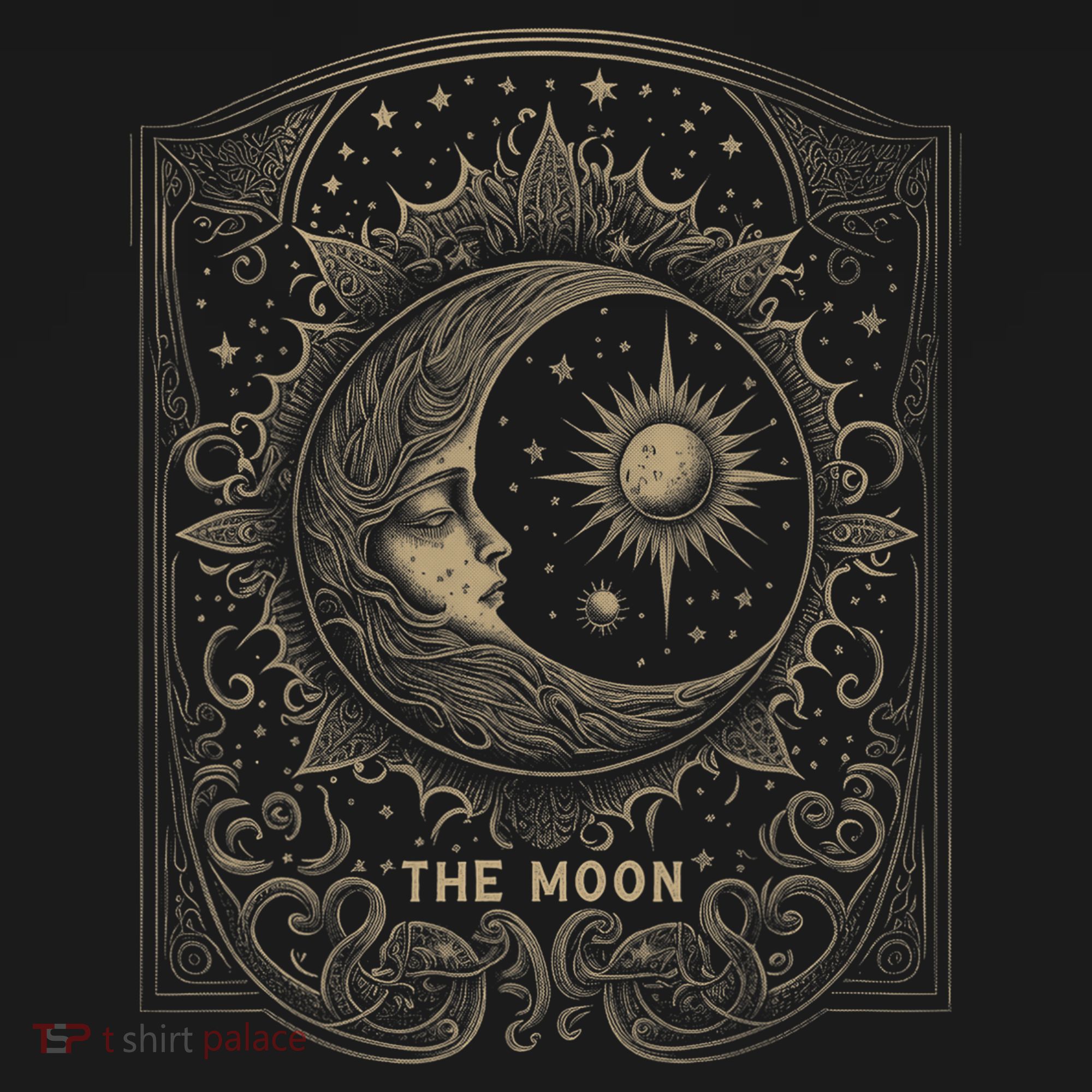The Moon Tarot Card Goth Emo Occult Graphic Tote Bag