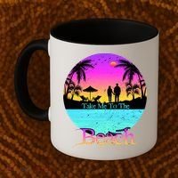 Take Me To The Beach With A Summer Couple Coffee Mug thumb 2