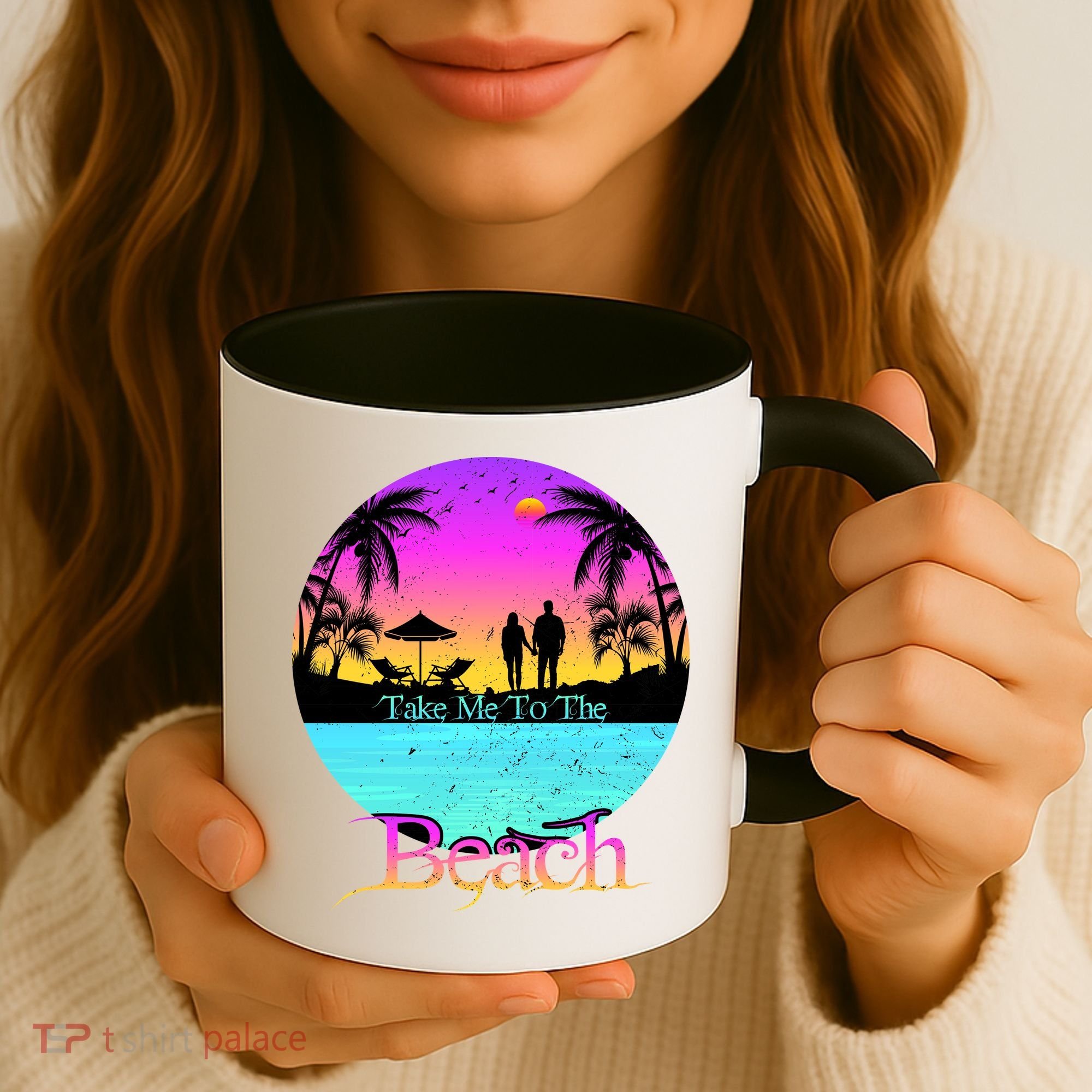 Take Me To The Beach With A Summer Couple Coffee Mug