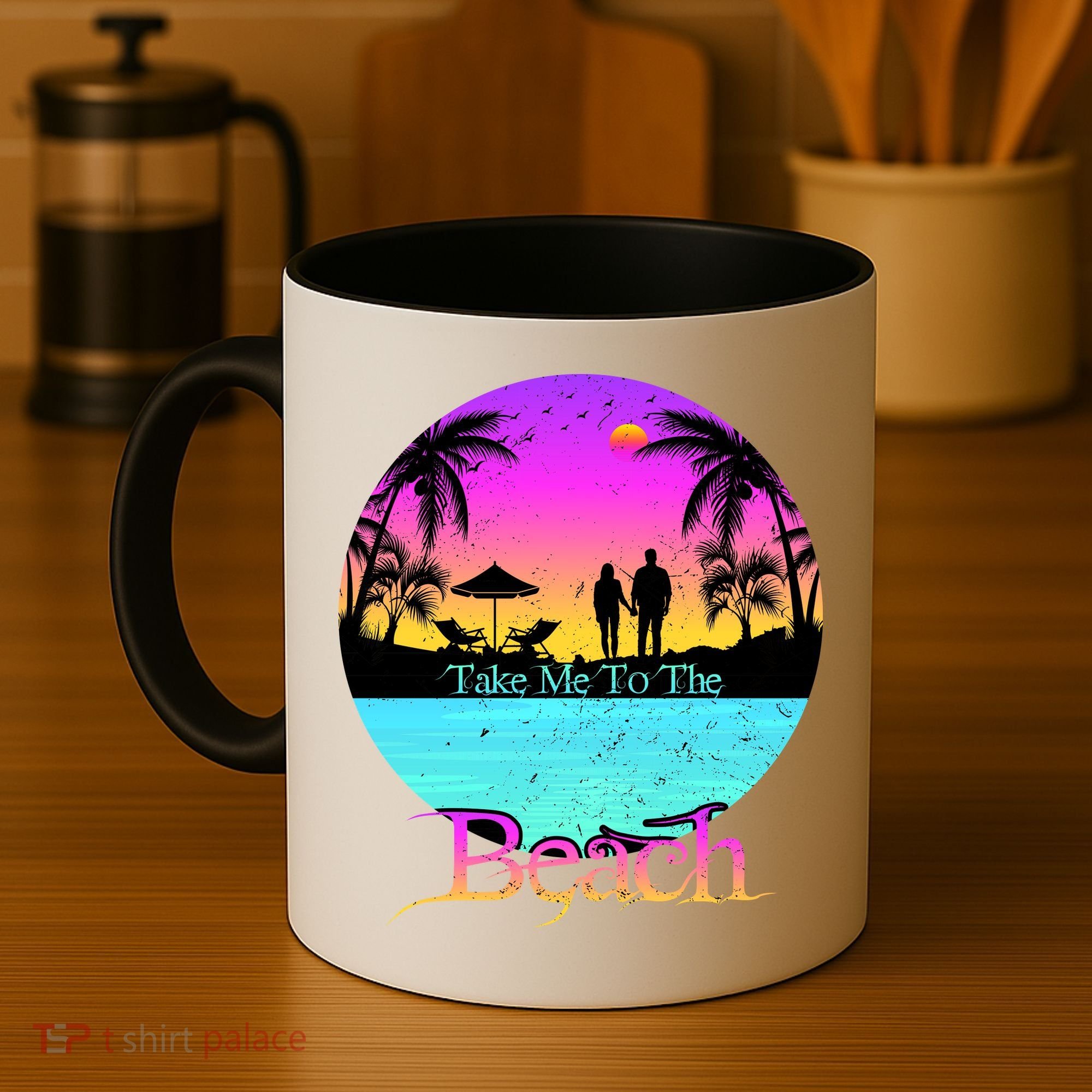 Take Me To The Beach With A Summer Couple Coffee Mug