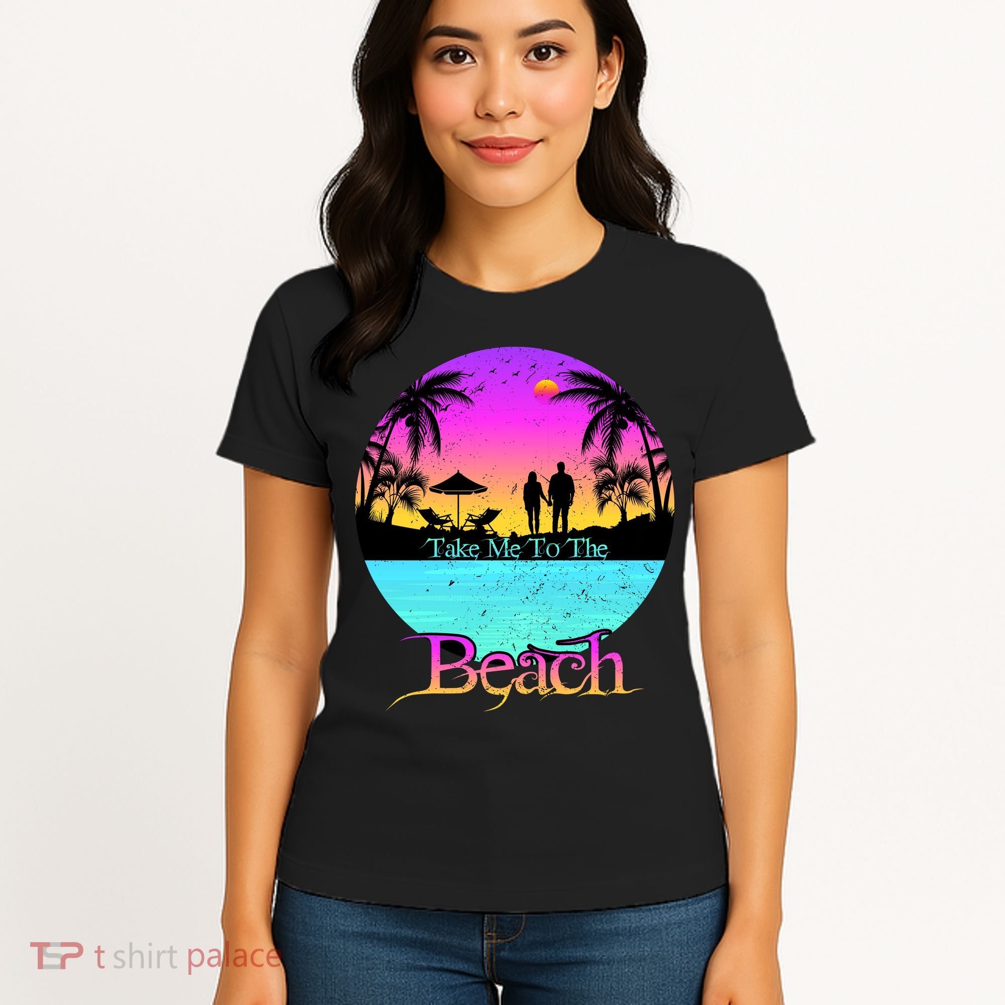 Take Me To The Beach With A Summer Couple Women's T-Shirt