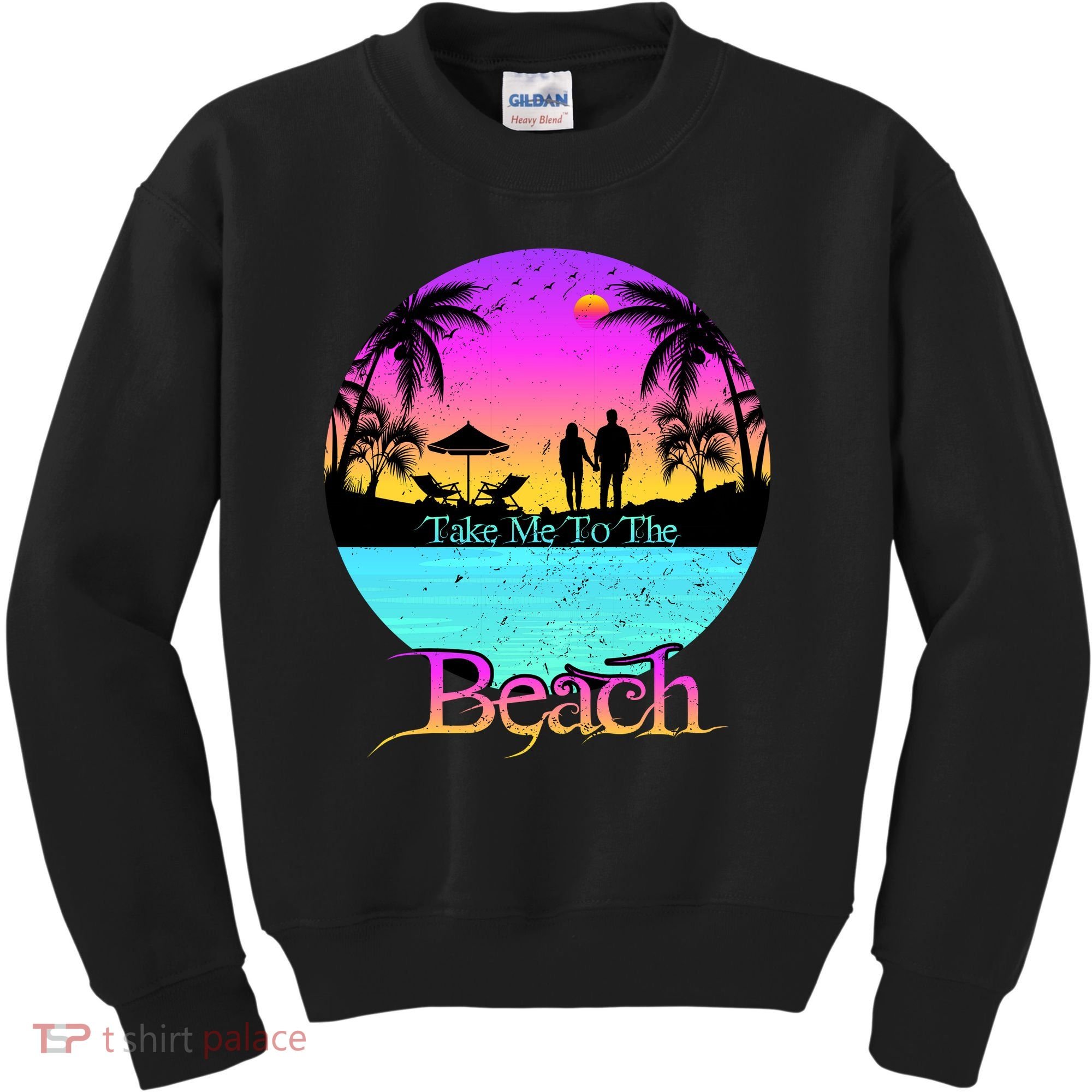 Take Me To The Beach With A Summer Couple Kids Sweatshirt