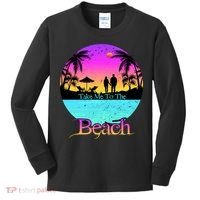 Take Me To The Beach With A Summer Couple Kids Long Sleeve Shirt thumb 0