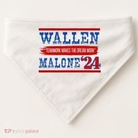 Teamwork Makes The Dream Work Malone 24 USA-Made Doggie Bandana thumb 0