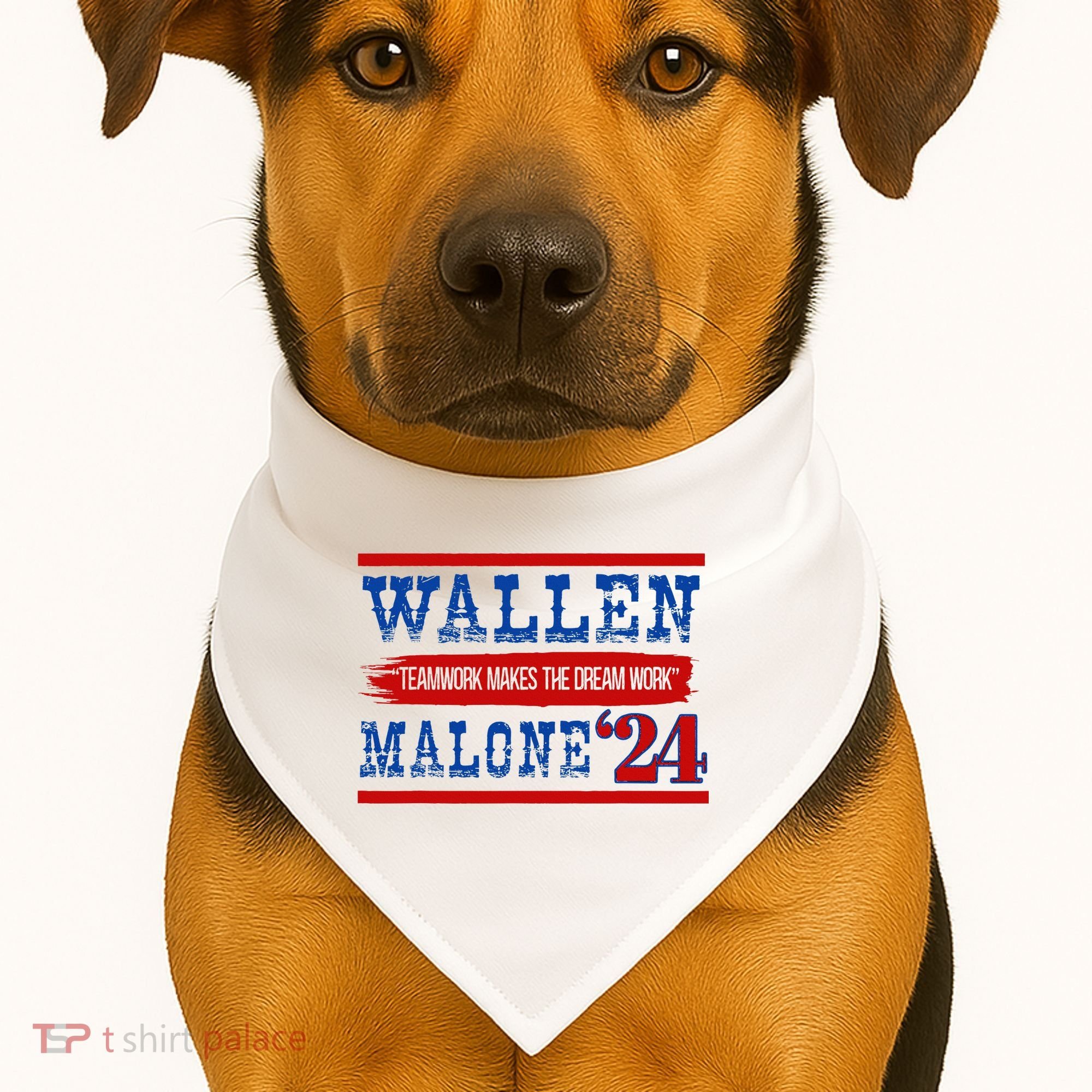Teamwork Makes The Dream Work Malone 24 USA-Made Doggie Bandana