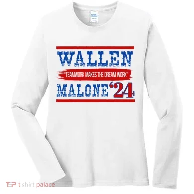 Teamwork Makes The Dream Work Malone 24 Women's Long Sleeve Shirt